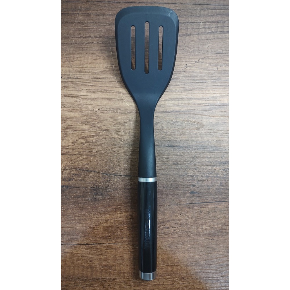 KitchenAid Black Epicure Gourmet Gadget 3 Slots Slotted Turner Flipper U70